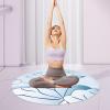 Abeigoi Round Meditation Yoga Mat Lotus Pilates Mat Non Slip Base Natural Rubber Rug Suitable for Exercise Meditation Yoga Environmental Protection for Home Outdoor (4Ft) view 4