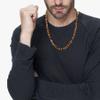 GAVU Stylish Crystal Beaded Necklace for Men, Tigers Eye Necklace with 8mm Beads 26" view 2