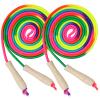 Coolrunner 16 FT Long Jump Rope(2 PACK), Double Dutch Jump Ropes, Soft Beaded Skipping for Kids Adults, Plastic Segmented Long Enough for 4-5 Jumpers(Rainbow) view 1