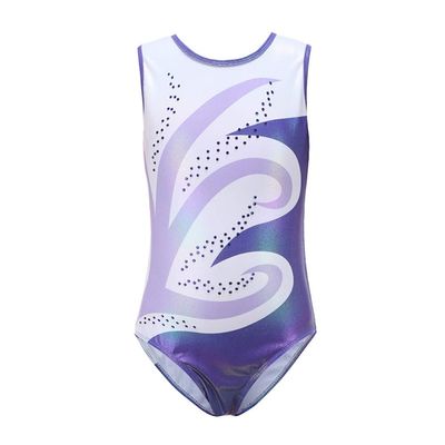 Hotfiary Girls Gymnastics Leotards Shiny Diamond Sleeveless/Long Sleeve Ballet Dance Unitard One Piece Outfit for Gymnastic