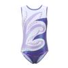 Hotfiary Girls Gymnastics Leotards Shiny Diamond Sleeveless/Long Sleeve Ballet Dance Unitard One Piece Outfit for Gymnastic view 1