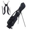 Golf Bag, Golf Stand Bag with Shoulder, Small Golf Club Bag, Women Golf Bag with Cooler (Black) view 1