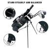 Golf Bag, Golf Stand Bag with Shoulder, Small Golf Club Bag, Women Golf Bag with Cooler (Black) view 3