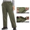 iCreek Women's Rain Pants Waterproof Hiking Pants Windproof Lightweight Over Pants Work Rain Outdoor for Golf, Fishing (Green, Medium/33 Inseam) view 4