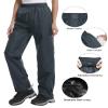 iCreek Women's Rain Pants Waterproof Hiking Pants Windproof Lightweight Over Pants Work Rain Outdoor for Golf, Fishing (Grey, Small/33 Inseam) view 3
