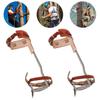 Tree Climbing Gear Set Adjustable Tree Climbing Spikes with Harness Belt Cowhide Leggings Straps Stainless Steel Tree Climbing Tool for Outdoor Jungle Survival Picking Fruit Hunting (Regular) view 4