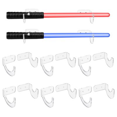 WANLIAN Lightsaber Stand, Wall Mount, Horizontal Display, Acrylic Material, 6 Levels, 10 Pounds Load Capacity