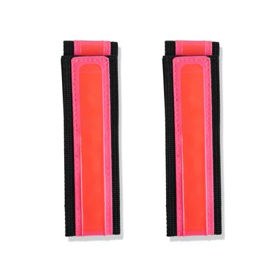 Vincita High Visibility Reflective Bands (Pair) Adjustable Ankle Straps for Cycling, Running & Walking Trouser Pant Guard & MOLLE Backpack Compatible Safety Gear (Pink)