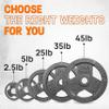 Yes4All Tri-Grip Handles Olympic Weight Plates/Cast Iron Weight Plates, Suitable for Barbell Exercises, Strength, Flexibility Training - 2.5LB (Single) view 4