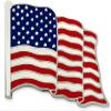 KUTXA American Flag Lapel Pin Gold or Nickel Plated Enamel Pin  Patriotic Rectangular or Waving United States Country Pin for Coats, Suit Jackets and Lanyards (1 Pack, Waving Nickel) view 1