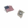 KUTXA American Flag Lapel Pin Gold or Nickel Plated Enamel Pin  Patriotic Rectangular or Waving United States Country Pin for Coats, Suit Jackets and Lanyards (1 Pack, Waving Nickel) view 2