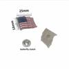 KUTXA American Flag Lapel Pin Gold or Nickel Plated Enamel Pin  Patriotic Rectangular or Waving United States Country Pin for Coats, Suit Jackets and Lanyards (1 Pack, Waving Nickel) view 3