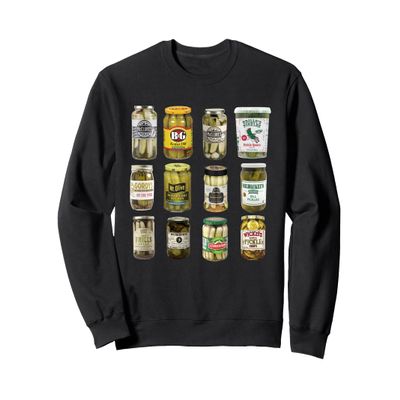 Vintage Canned Pickles Lover Funny Trendy Women Men Clothing Sweatshirt