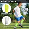 R2Depot Soccer Shin Guards, Shin Pads with Shin Guard Sleeves Set for Youth Adult, EVA Cushion Protection, Breathable Calf Protective Gear -Green M view 3
