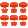 18 Pcs Sweatbands Headband Wristband Set Colorful Striped Terry Cloth Sports Athletic Gym 80s Sweat Headbands Wrist Bands (Orange) view 1