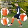 R2Depot Soccer Shin Guards, Shin Pads with Shin Guard Sleeves Set for Youth Adult, EVA Cushion Protection, Breathable Calf Protective Gear -Orange M view 3
