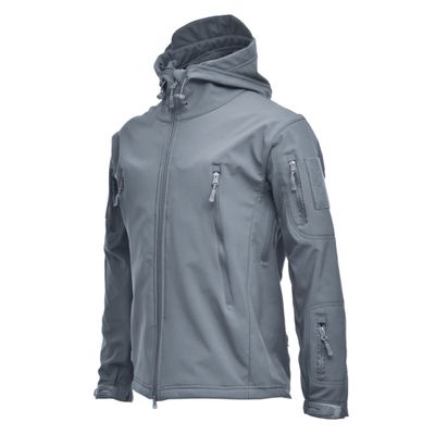 Jueshanzj Winter men's fleece jacket waterproof windproof mountaineering warm jacket rushing jacket Dark grey S