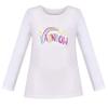 Girls Skirt Set 2 Piece Long Shirt Tutu Skirt Rainbow Multicolor Sequin 9-10 view 4