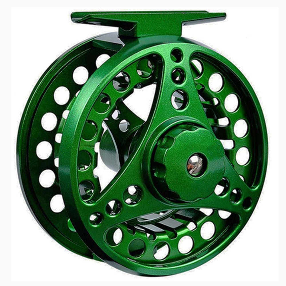 FANGBLUE Fly Fishing Reel Aluminum Alloy 5/6 WT Large Arbor 2+1BB Interchangeable for Saltwater and Freshwater Fly Wheel 5/6 WT (Green)