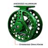 FANGBLUE Fly Fishing Reel Aluminum Alloy 5/6 WT Large Arbor 2+1BB Interchangeable for Saltwater and Freshwater Fly Wheel 5/6 WT (Green) view 2
