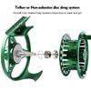 FANGBLUE Fly Fishing Reel Aluminum Alloy 5/6 WT Large Arbor 2+1BB Interchangeable for Saltwater and Freshwater Fly Wheel 5/6 WT (Green) view 4