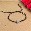 1 Pair Witches Knot Charm Bracelets Set Stainless Steel Celtic Knot Wiccan Symbol Pagan Triple Goddess Braided Adjustable String Rope for Women Men Couple Geometric Witchcraft Jewelry-A view 2