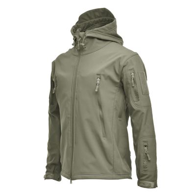 Dressnu Men's rushing jacket fleece jacket waterproof windproof mountaineering warm jacket winter Army green S