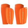 R2Depot Soccer Shin Guards, Shin Pads with Shin Guard Sleeves Set for Youth Adult, EVA Cushion Protection, Breathable Calf Protective Gear -Orange L view 1
