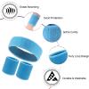 18 Pcs Sweatbands Headband Wristband Set Colorful Striped Terry Cloth Sports Athletic Gym 80s Sweat Headbands Wrist Bands (Dark Blue) view 3