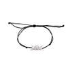 1 Pair Witches Knot Charm Bracelets Set Stainless Steel Celtic Knot Wiccan Symbol Pagan Triple Goddess Braided Adjustable String Rope for Women Men Couple Geometric Witchcraft Jewelry-C view 3