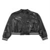 Loyan Kids Girls Metallic Bomber Jacket Coat Zip Up Long Sleeve Jazz Dance Crop Top Windbreaker Outerwear Black 6 Years view 2