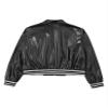 Loyan Kids Girls Metallic Bomber Jacket Coat Zip Up Long Sleeve Jazz Dance Crop Top Windbreaker Outerwear Black 6 Years view 3