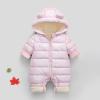 Boys Wear Jacket Girls Warm Snowsuit Snow Down Hooded Romper Padded Outwear Baby Coat Infant Sporting (Pink, 3-6 Months) view 2