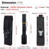 Azarxis Flashlinght Pouch Holster, Tactical Flashlight Torch Carry Case Belt Holder Molle Mini Scissor Folding Knife Bag (Black - Style D) view 2