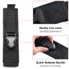 Azarxis Flashlinght Pouch Holster, Tactical Flashlight Torch Carry Case Belt Holder Molle Mini Scissor Folding Knife Bag (Black - Style D) view 3