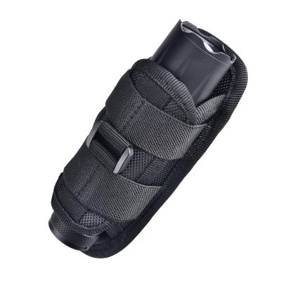 Azarxis Flashlinght Pouch Holster, Tactical Flashlight Torch Carry Case Belt Holder Molle Mini Scissor Folding Knife Bag (Black - Style A)
