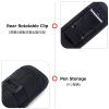 Azarxis Flashlinght Pouch Holster, Tactical Flashlight Torch Carry Case Belt Holder Molle Mini Scissor Folding Knife Bag (Black - Style A) view 3