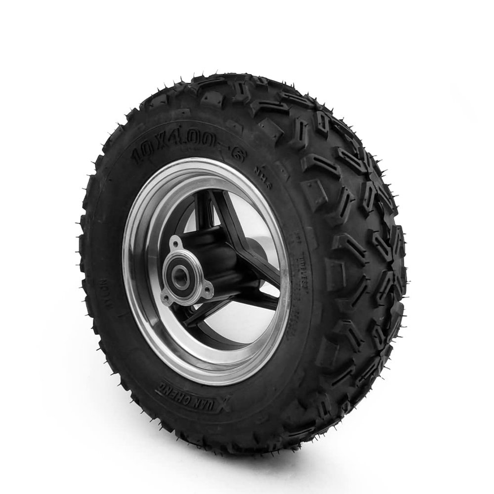 10 Inch Inflated Wheel 10x4.00-6 Off-Road Mountain Tyre Without Inner Tube for Electric Bike Scooter Skateboard (10 mm)