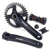 BOLANY Bike Cranksets 170mm Hollow Integrated 104BCD Single Speed Round Chainring 34T/36T MTB Crankset with Bottom Bracket (36T) view 1