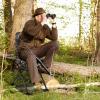 Giantex Hunting Chairs for Blinds - 360 Swivel Silent Hunter Chair, Folding Camo Rotating Blind Seat with Padded Cushion, Backrest, Non-Slip Oversized Duck Feet, Portable, Hunt Gear and Equipment view 2