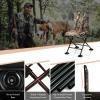 Giantex Hunting Chairs for Blinds - 360 Swivel Silent Hunter Chair, Folding Camo Rotating Blind Seat with Padded Cushion, Backrest, Non-Slip Oversized Duck Feet, Portable, Hunt Gear and Equipment view 4