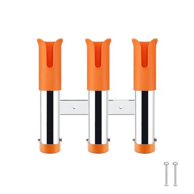 CUREOL 3 Tubes Link Slotted Rod Holders Boat Fishing Rod Rack Holder Portable Pole Tube Mount Bracket Socket Rack Accessories (Color : 0-5bar BN*)
