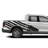 Side Big US Flag Graphic Stickers Decals Compatible with Honda Ridgeline (Black) view 1