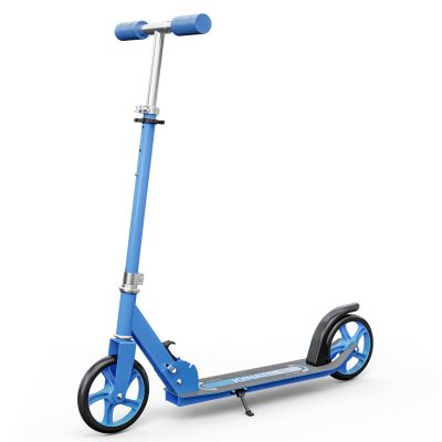 Scooter 200mm Large Wheels Lightweight Foldable Teen Adult Scooter Blue