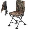 Tangkula Hunting Chair, 360 Degree Swivel Camouflage Portable Folding Hunting Blind Chair with Padded Cushion, Adjustable Foot Pads for Blinds, Fishing, Camping view 1