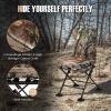 Tangkula Hunting Chair, 360 Degree Swivel Camouflage Portable Folding Hunting Blind Chair with Padded Cushion, Adjustable Foot Pads for Blinds, Fishing, Camping view 4