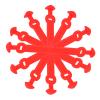 PATIKIL Tennis Vibration Dampeners, 6 Pack Silicone Racquet Shock Absorber Racket String Damping, Red view 1