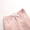Baby Pants Kids Toddler Infant Newborn Girls Ribbed Bowknot Solid Pants Trousers Leggings Outfits (Pink, 12-18 Months) view 3