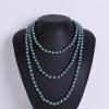 1920s Pearls Necklace Long Fake Pearls Necklace Retro Vintage Imitation Pearls Layered Necklace Pearl Strand Costume Jewelry for Women -Gray view 2