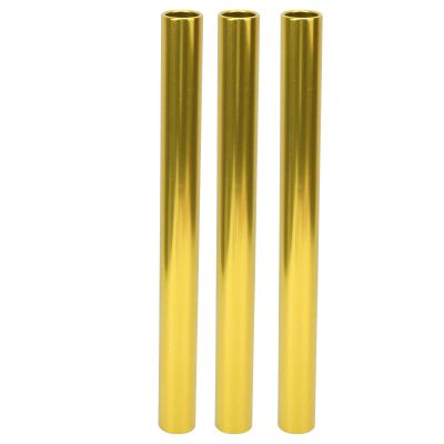 Relay Baton, 3Pcs Aluminum Alloy Electroplating Relay Batons Track and Field Sprint Match Batons for Outdoor Running Field Race Sports Relay Events, Gold(Gold)